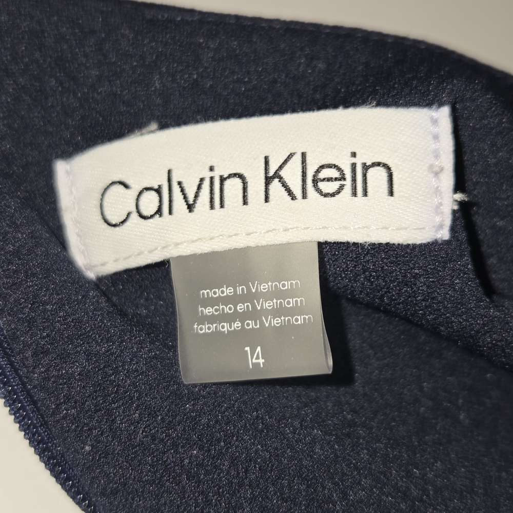 Calvin Klein Dark Blue Long Sleeve Dress - Picture 3 of 3